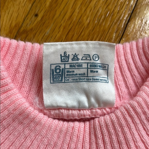 Vintage 80s Knit Mockneck Made in Ireland Bright Pink Women's Sweater Acrylic - Picture 5 of 15